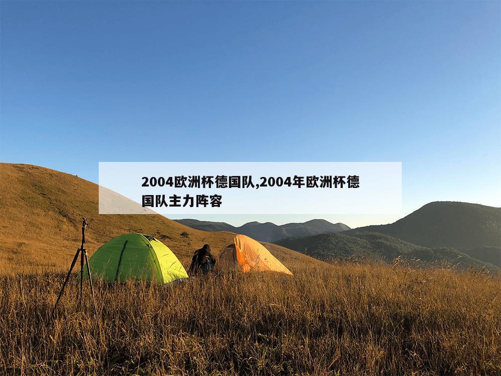 2004欧洲杯德国队,2004年欧洲杯德国队主力阵容